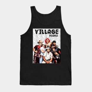 Retro Style Village People Band Tank Top